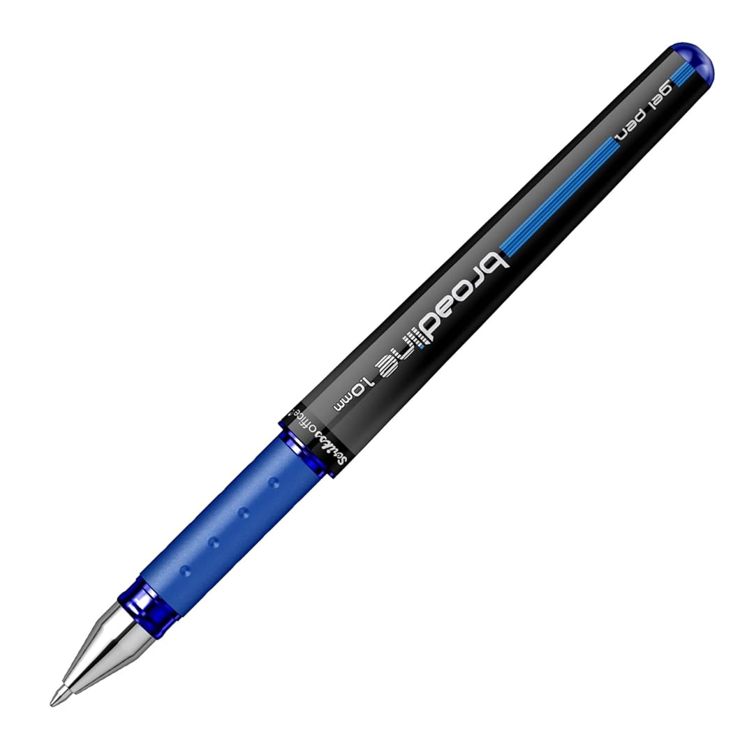 Scrikss Broadline Gel Pen 1mm (Pack Of 12) | Blue