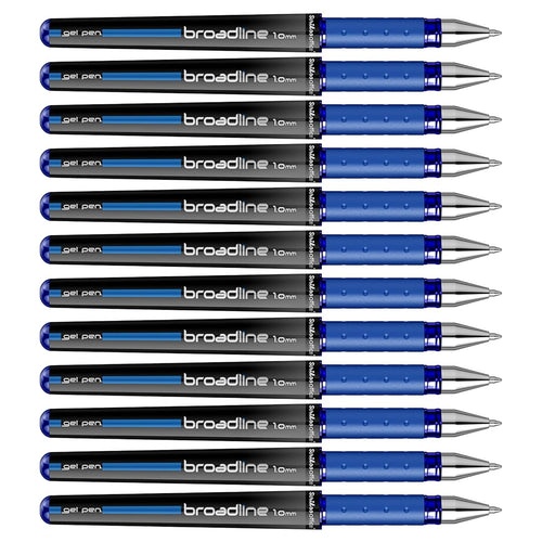 Scrikss | Office Broadline | 1.0mm | Gel Pen | Blue | Pack Of 12