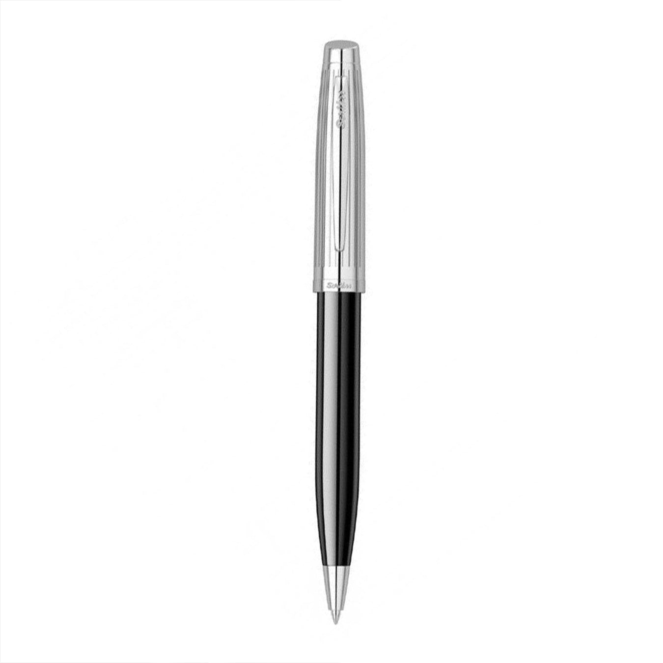 Scrikss | Oscar 39 | Ballpoint Pen | Black Chrome | Chrome Trims | Twist Mechanism