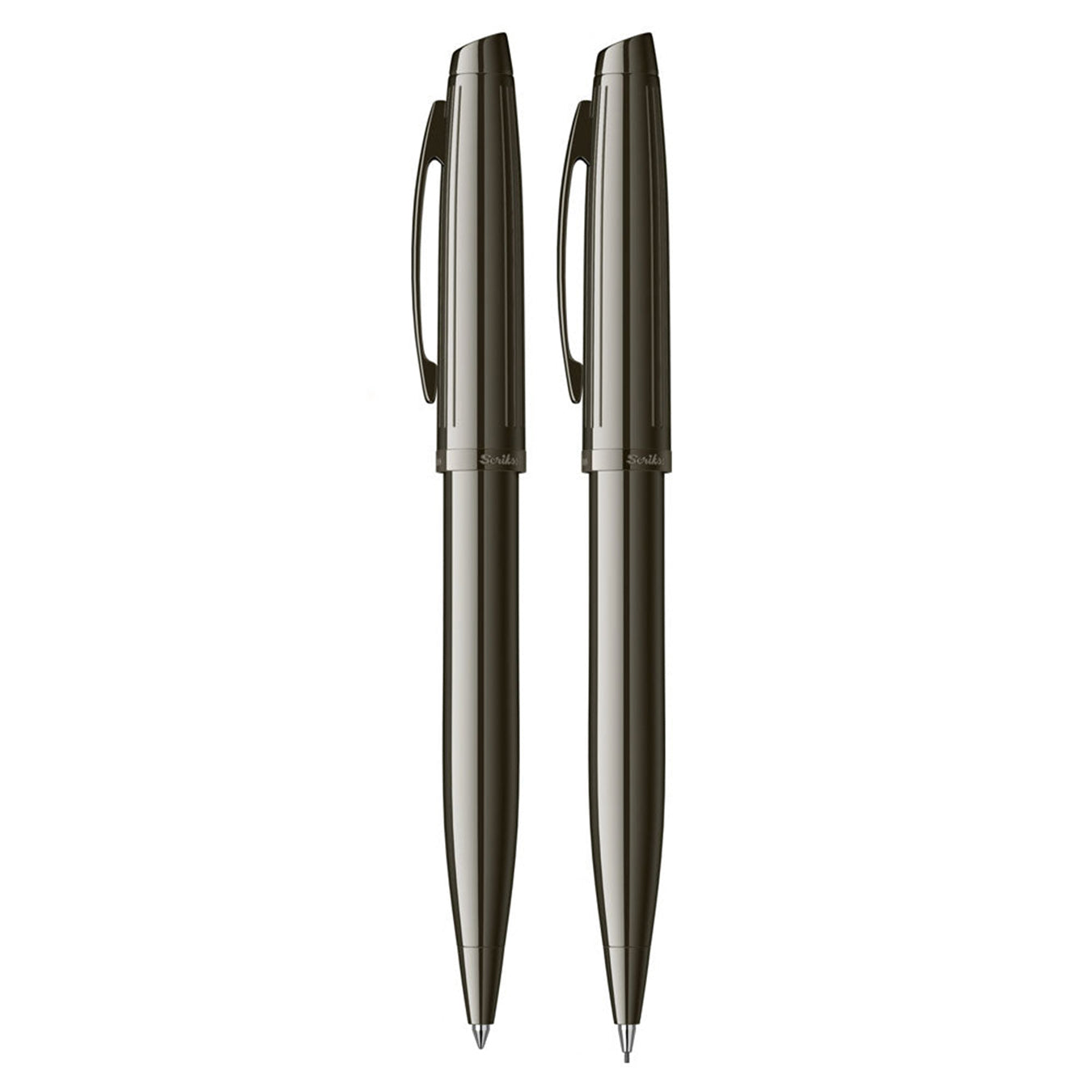 Scrikss Oscar 39 Ballpoint Pen & Mechanical Pencil Set | Titanium