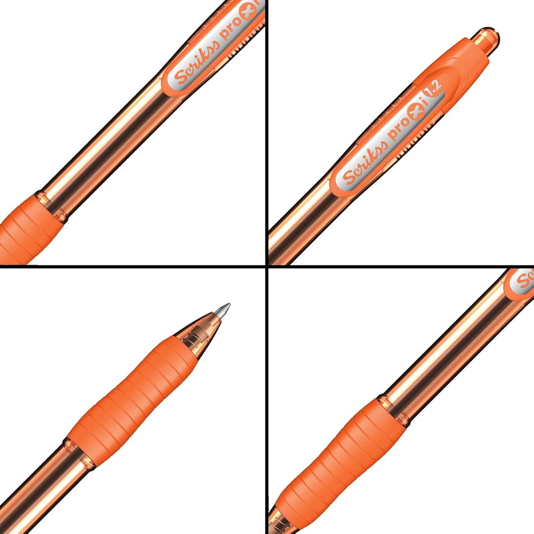 Scrikss | Proxi Series | Ball Point Pen | 12 Peach Orange Barrel