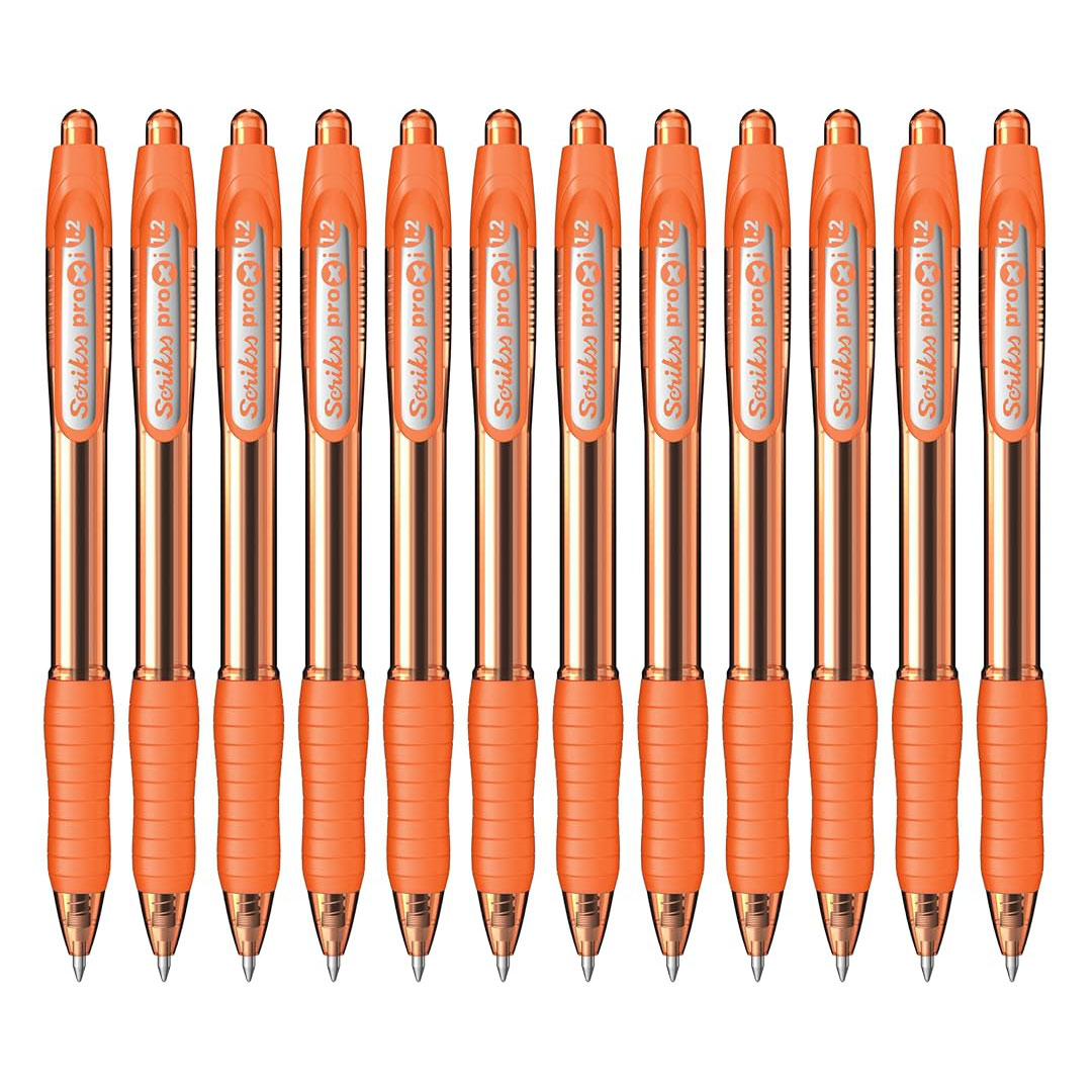 Scrikss | Proxi Series | Ball Point Pen | 12 Peach Orange Barrel