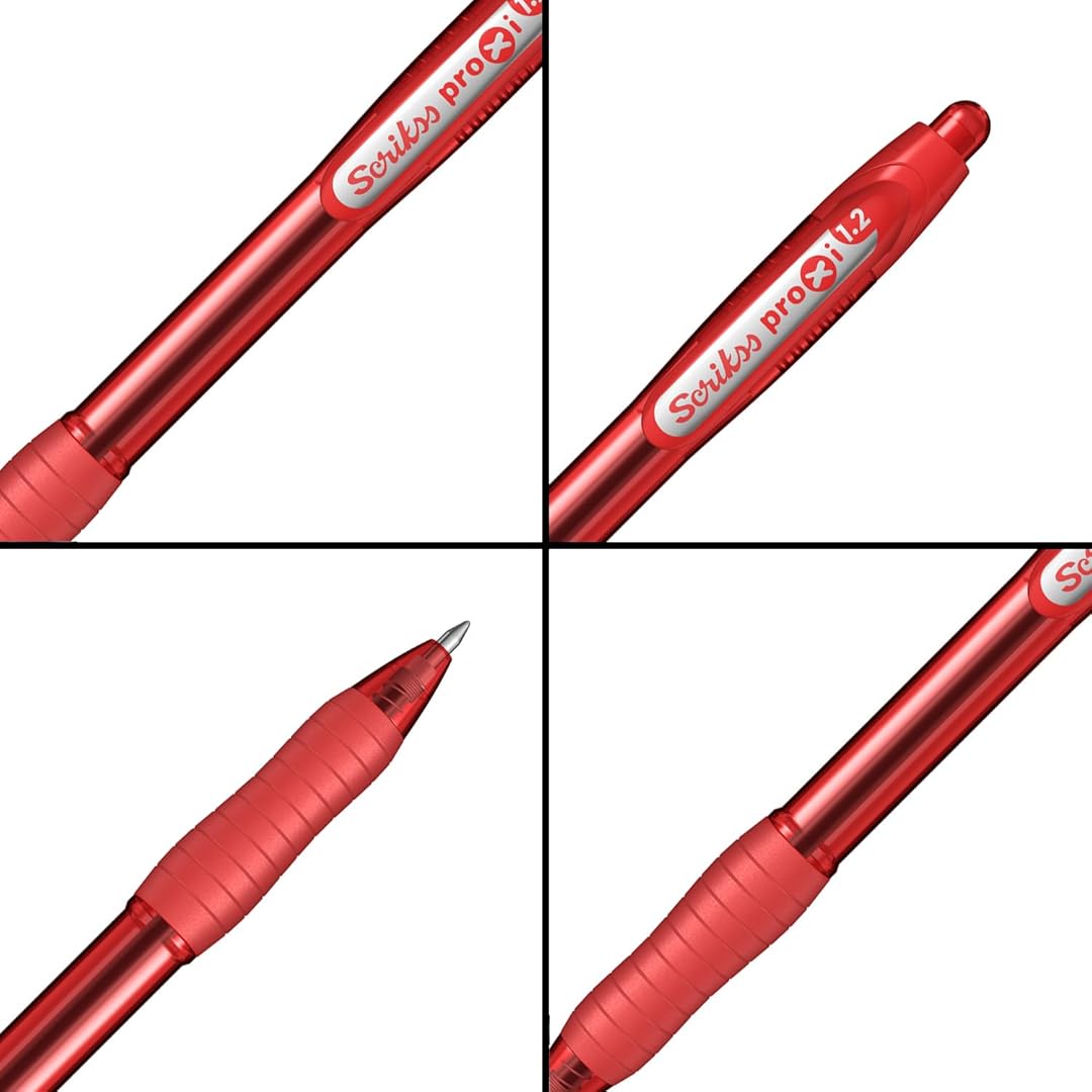 Scrikss | Proxi Series | Ball Point Pen | 12 Red Barrel
