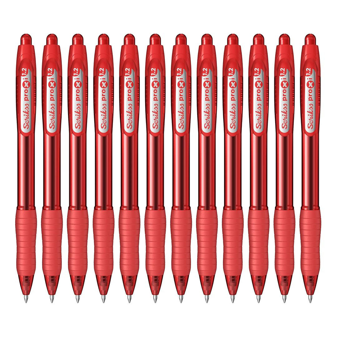 Scrikss | Proxi Series | Ball Point Pen | 12 Red Barrel