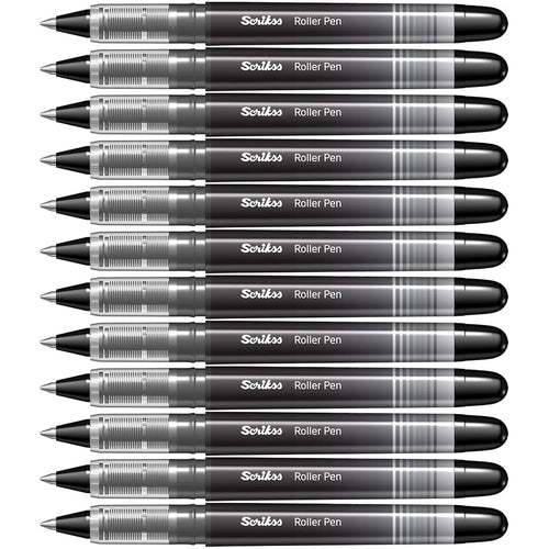 Scrikss SR-68 0.7mm Black Rollerball Pen - Pack of 12
