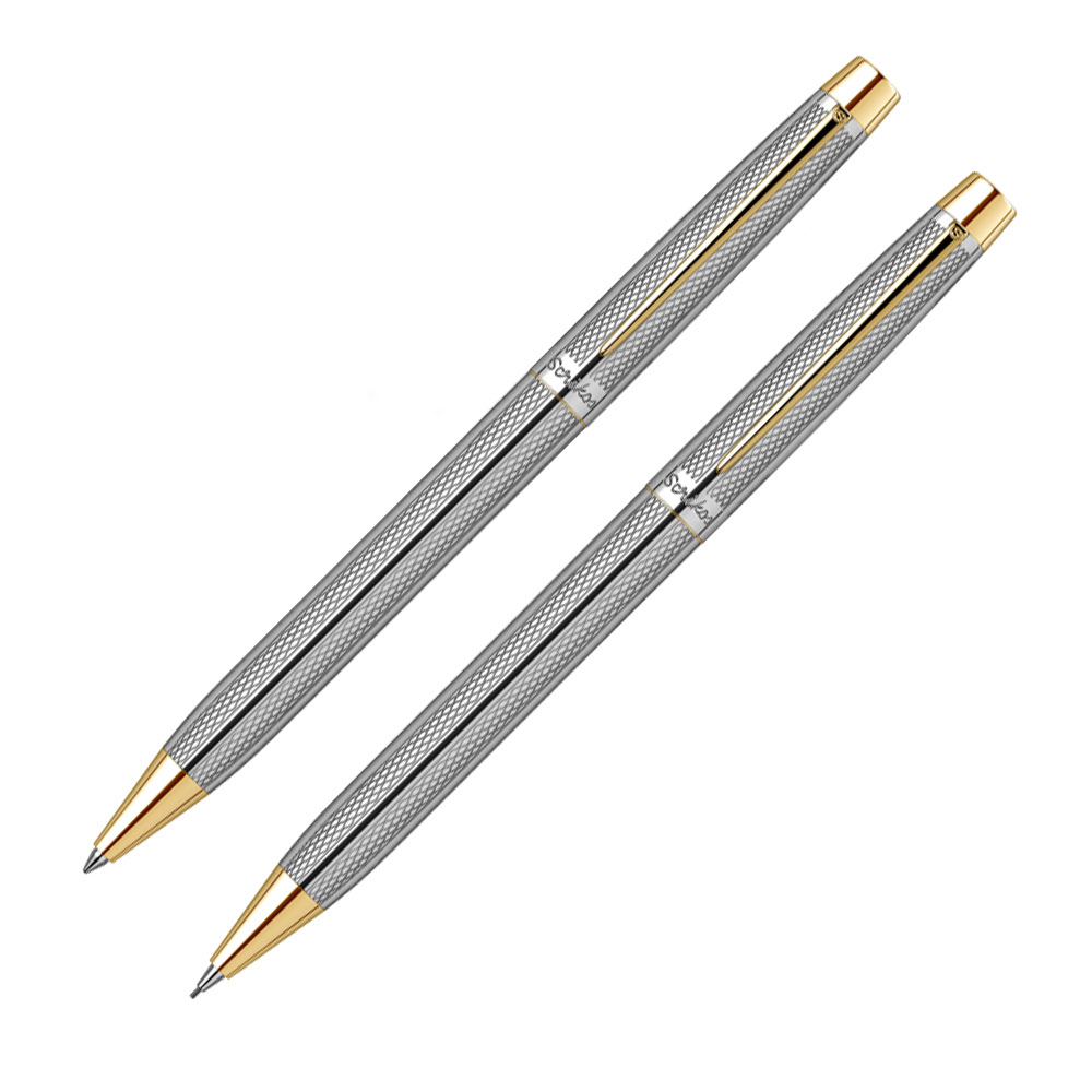 Scrikss | Venus 722 | Ball Point & 0.7mm Mechanical Pencil  Set | Gold Chrome