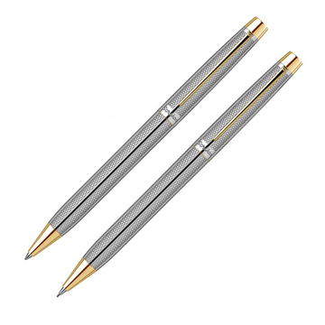 Scrikss | Venus 722 | Ball Point & 0.7mm Mechanical Pencil  Set | Gold Chrome