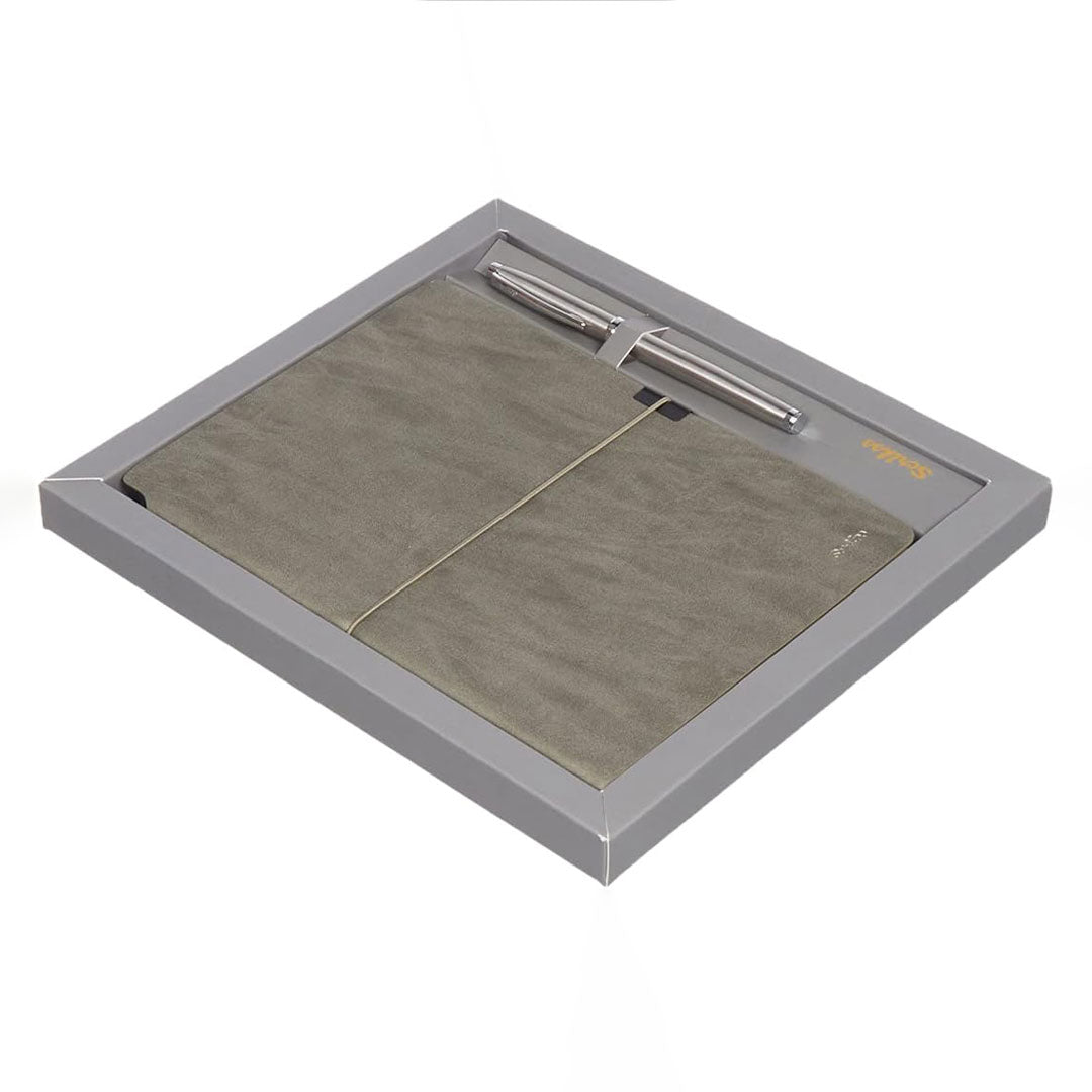 Scrikss | Verona Green A5 Notebook | 800M Rollerball | Chrome CT | Gift Set