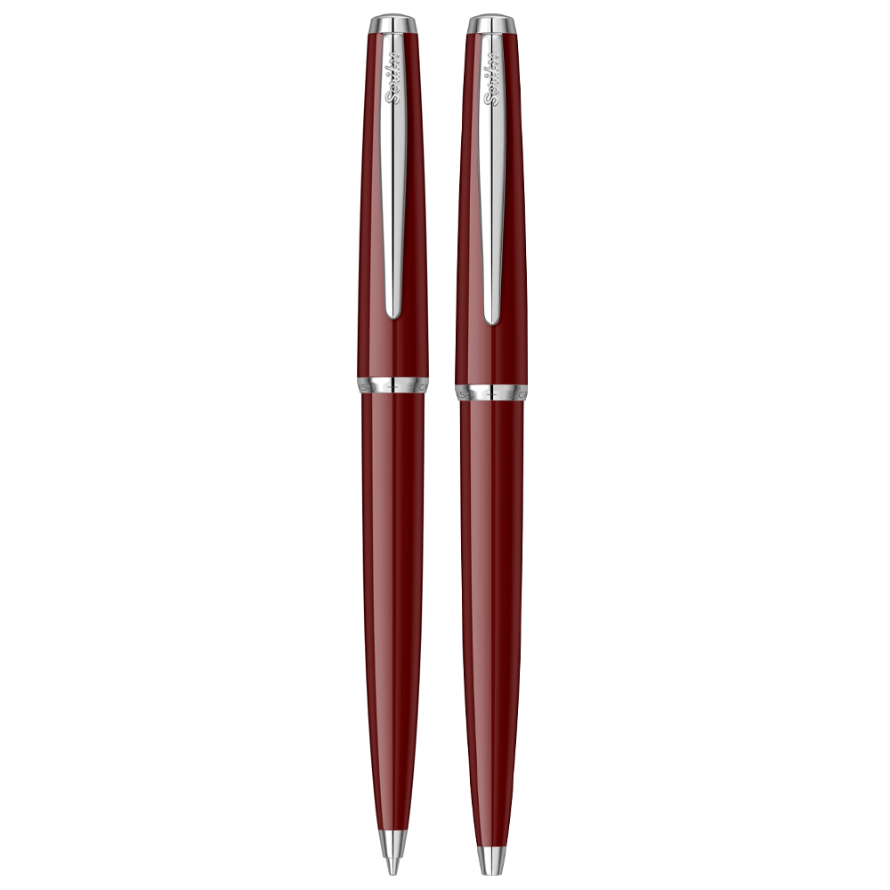 Scrikss | Vintage 33 | Ball Point & 0.7mm Mechanical Pencil  Set | Burgundy