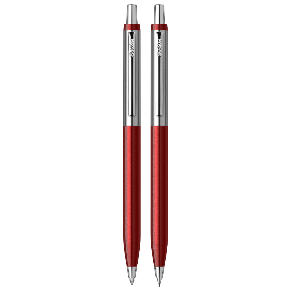 Scrikss Vintage 51 Ballpoint Pen and 0.7mm Mechanical Pencil | Burgundy