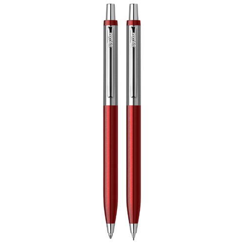 Scrikss Vintage 51 Ballpoint Pen and 0.7mm Mechanical Pencil | Burgundy