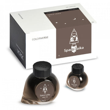 Colorverse Ink | Spaceward Series | Space Laika | Dark Brown | 65ml & 15ml | 2 Bottle Set - penpencilink