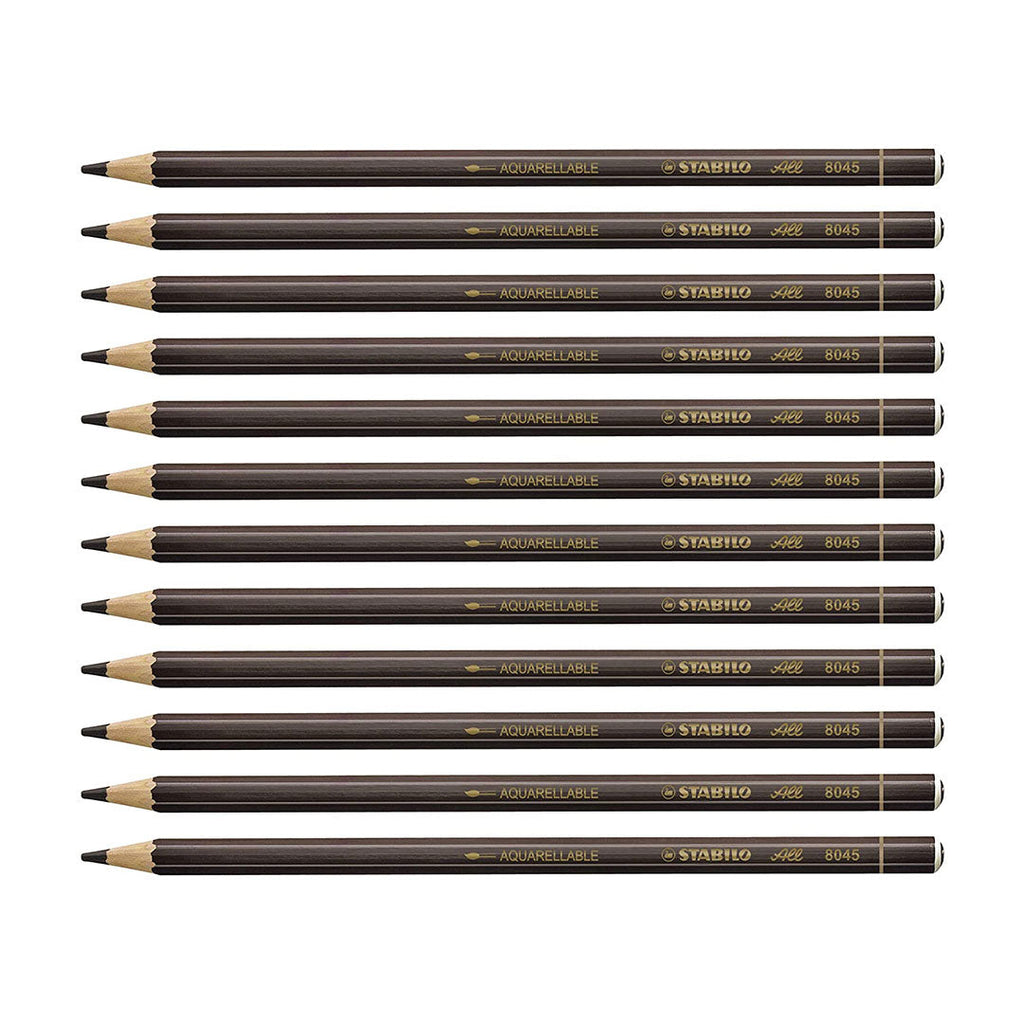 Stabilo | All Graphite Pencil | 12 Count Pack Of 1 | Brown