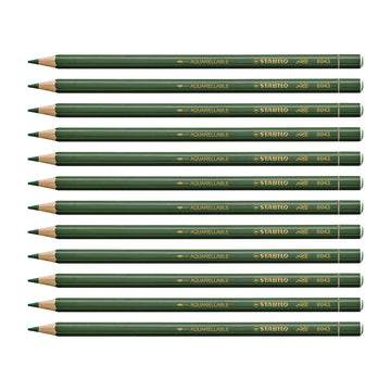 Stabilo | All Graphite Pencil | 12 Count Pack Of 1 | Green