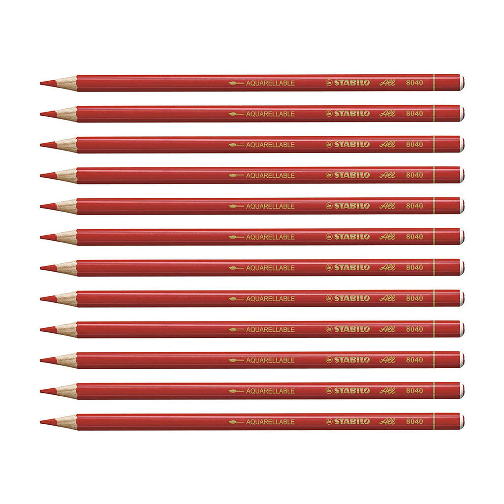 Stabilo | All Graphite Pencil | 12 Count Pack Of 1 | Red