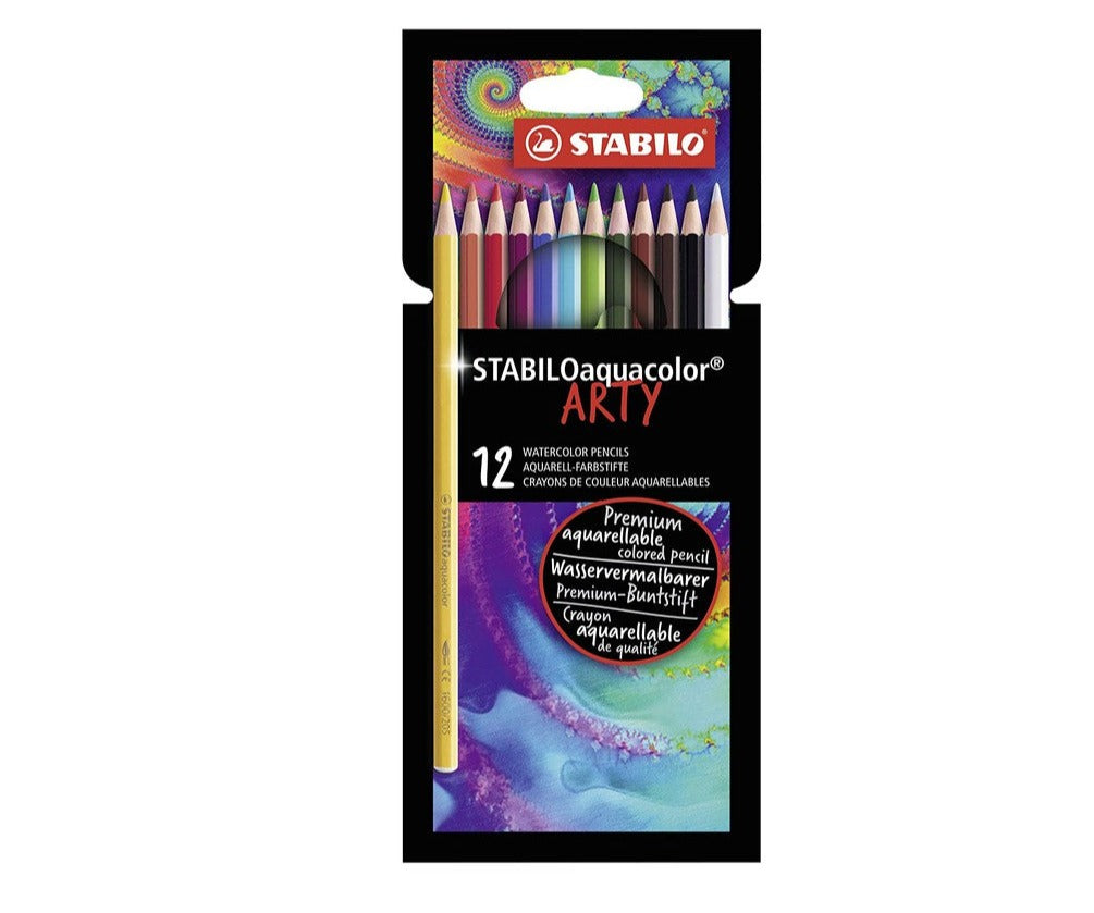 Stabilo | Arty  Aquacolor | Colouring Pencils Wallet | Set Of 12