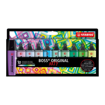 Stabilo | Arty | Pack With 10 Cool Colors Highlighter Pens