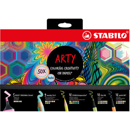 Stabilo | Arty | Pastel Mixed | Box Of 50
