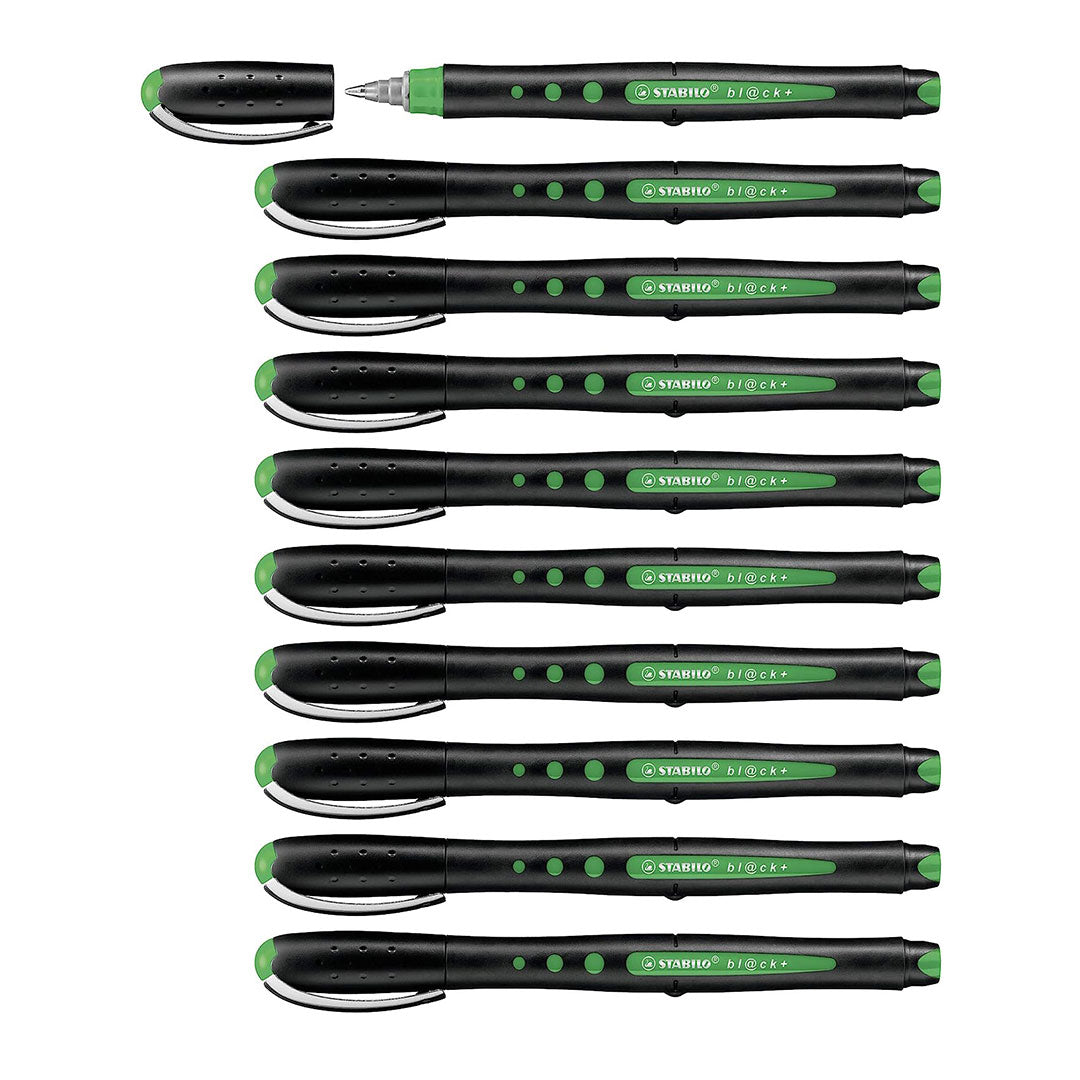Stabilo | Bl@ck | Medium Tip | Green | Pack Of 10