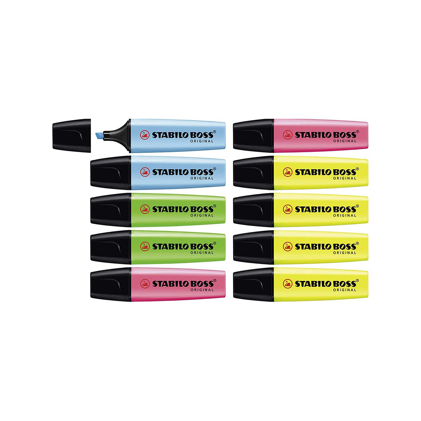 Stabilo Boss Original Highlighter Pen - Set of 10 Colors