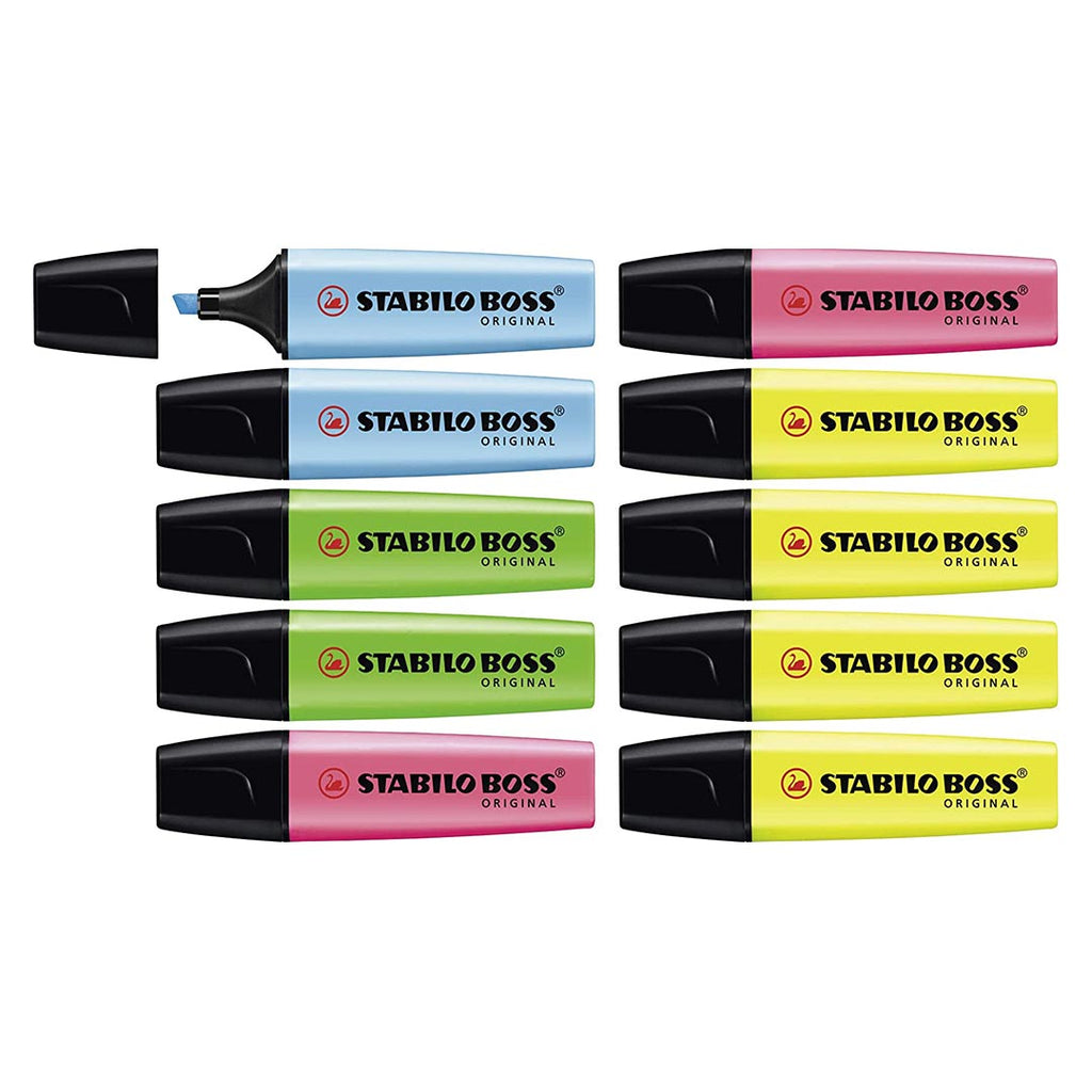 Stabilo | Boss | Highlighter Pen | Pack Of 10 Colors