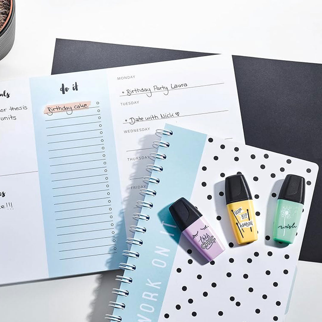 Stabilo | Boss | Mini Pastellove | Highlighter Pen | Pack of 3 | Peach | Purple | Mint Green