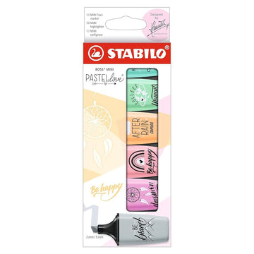 Stabilo | Boss | Mini Pastellove | Highlighter Pen | Pack of 6 | Assorted Colours