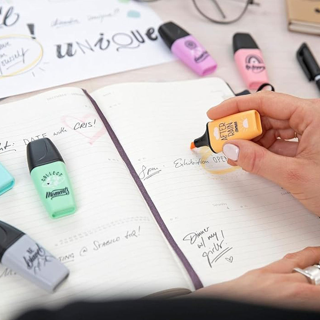 Stabilo | Boss | Mini Pastellove | Highlighter Pen | Pack of 6 | Assorted Colours