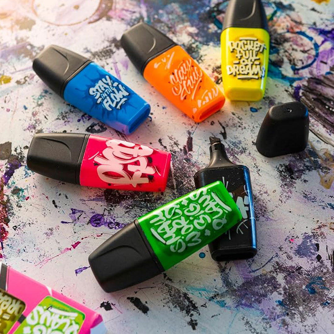 Stabilo | Boss | Mini Snooze One | Highlighter Pen | Pack of 3 | Blue, Yellow, Green