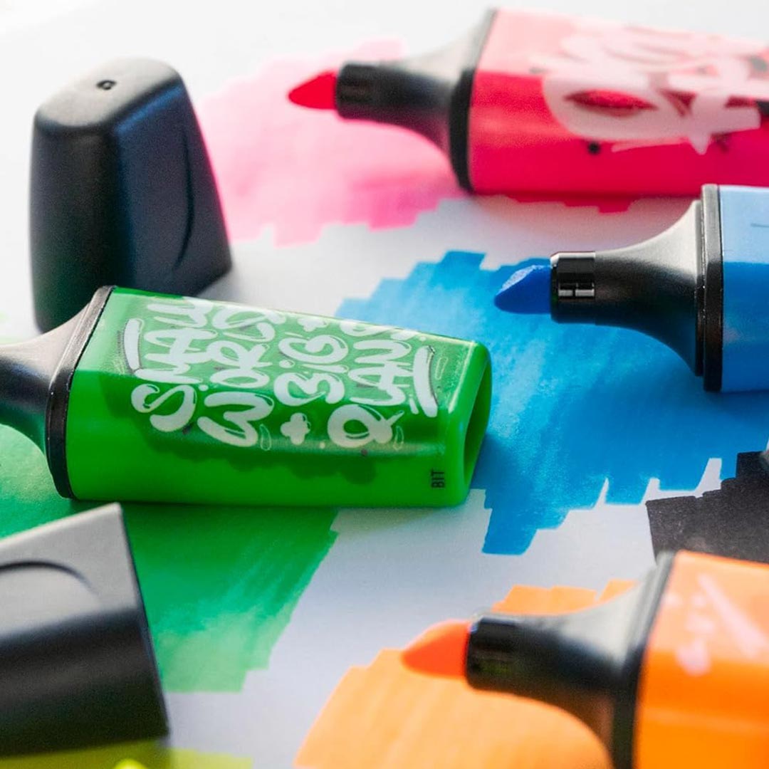 Stabilo | Boss | Mini Snooze One | Highlighter Pen | Pack of 3 | Orange, Pink, Green