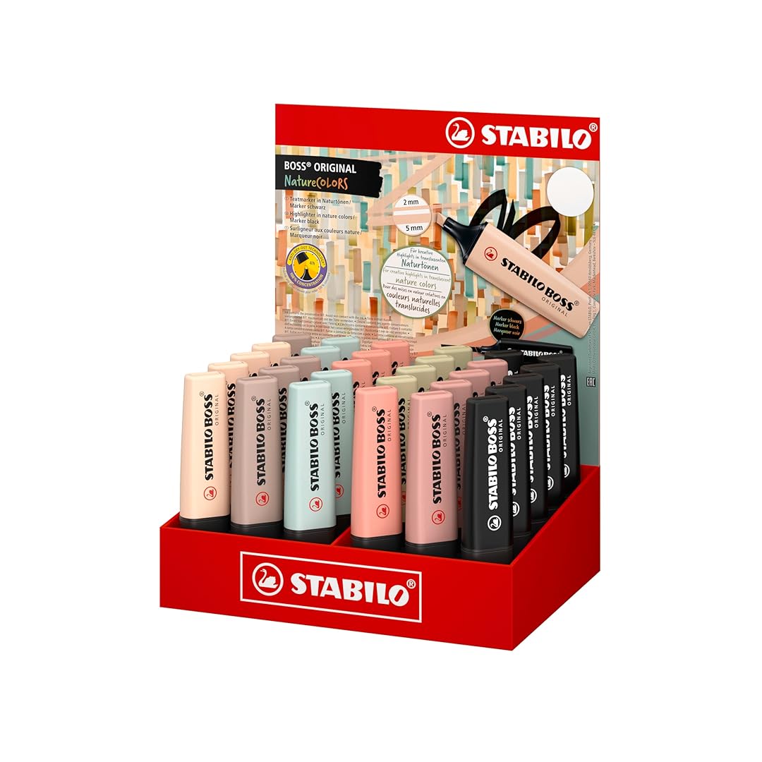 Stabilo | Boss Nature | Pack of 30 Display | Highlighter Pen