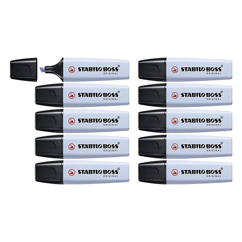 Stabilo | Boss Original Highlighter Pen| Cloudy Blue | Pack Of 10 Pcs