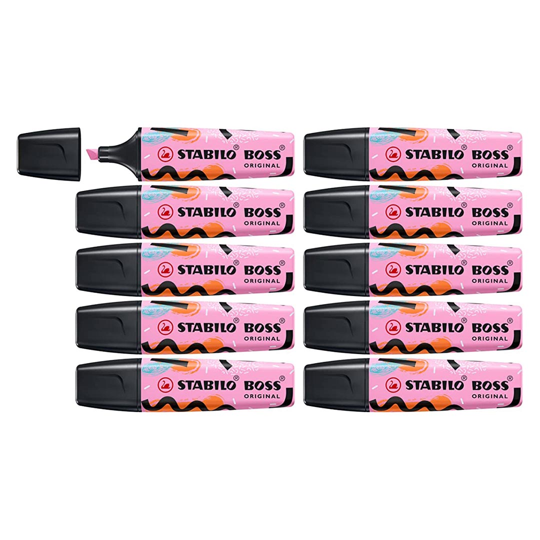 Stabilo | Boss Original Highlighter Pen| Frozen Fuchsia | Pack Of 10 Pcs