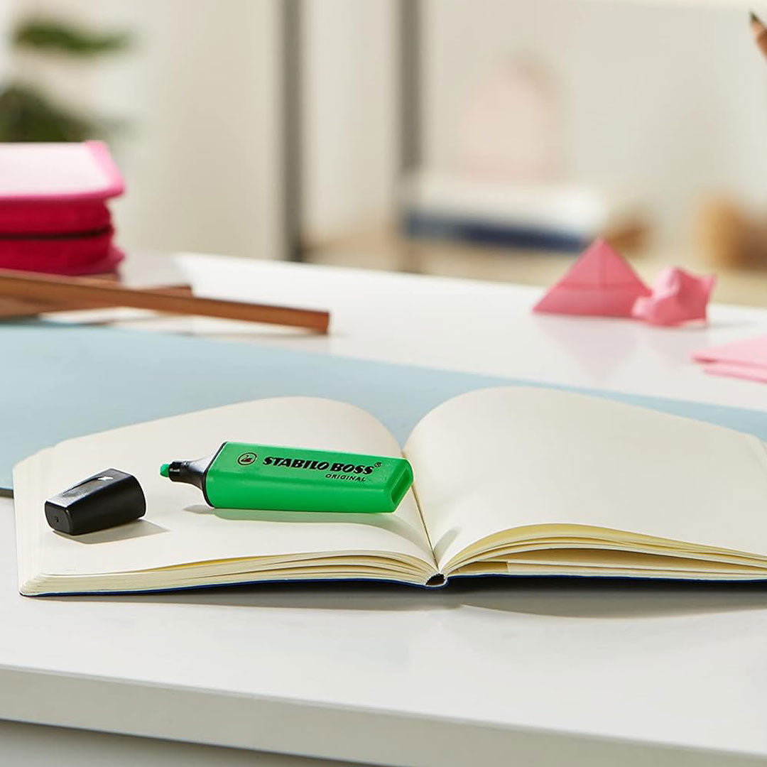Stabilo | Boss Original | Green | Pack of 4 | Highlighter Pen
