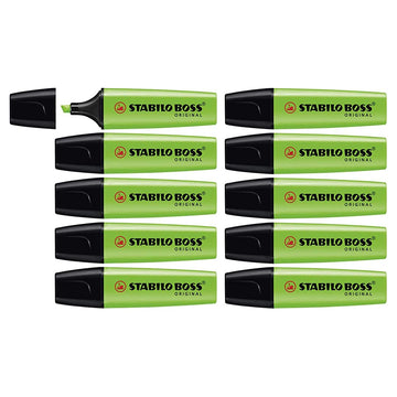 Stabilo | Boss Original Highlighter Pen| Green | Wallet Of 10 Pcs