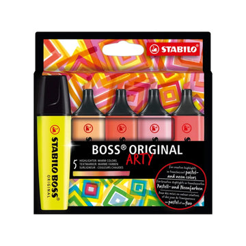Stabilo | Boss Original Highlighter Pen | Case Of 5 Warm Colors
