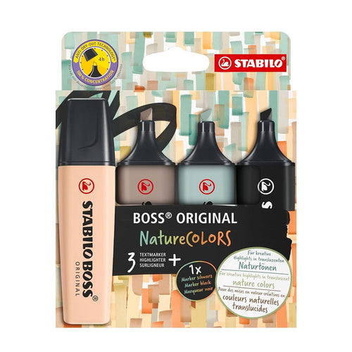 Stabilo | Boss Original Highlighter | Nature Colors | Pack of 4 | Premium Shades Two