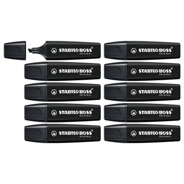 Stabilo | Boss Original Highlighter | Nature Colors | Black Art Marker | Pack Of 10