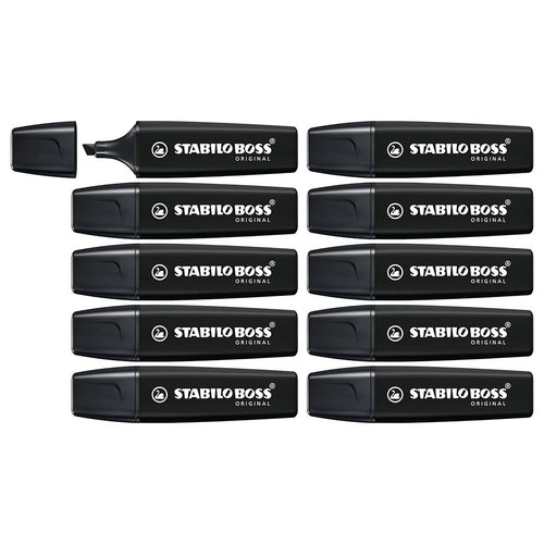 Stabilo | Boss Original Highlighter | Nature Colors | Black Art Marker | Pack Of 10