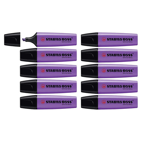 Stabilo | Boss Original Highlighter Pen| lavender| Wallet Of 10 Pcs