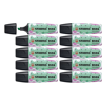 Stabilo | Boss Original Highlighter Pen| Mint Green | Pack Of 10 Pcs