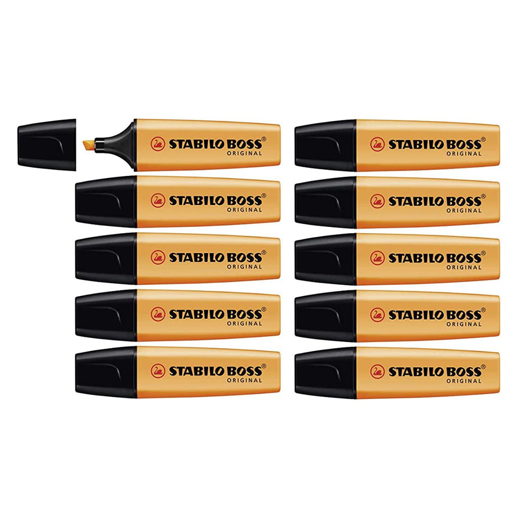 Stabilo | Boss Original Highlighter Pen| Orange | Wallet Of 10 Pcs