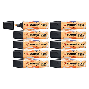 Stabilo | Boss Original Highlighter Pen| Pale Orange | Pack Of 10 Pcs