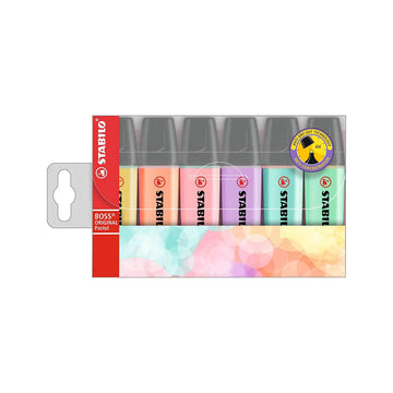 Stabilo | Boss Original | Highlighter Pen | Assorted Colours | Pack Of 6 Pcs