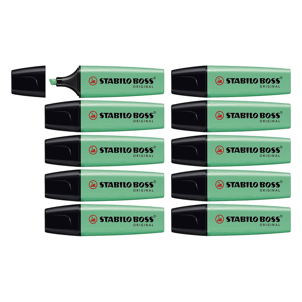 Stabilo | Boss Original | Turquoise | Pack Of 10 | Highlighter Pen