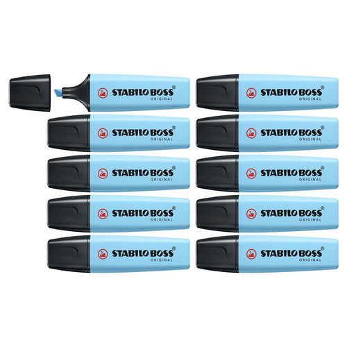 Stabilo | Boss Pastel | Breezy Blue | Pack Of 10 | Highlighter Pen