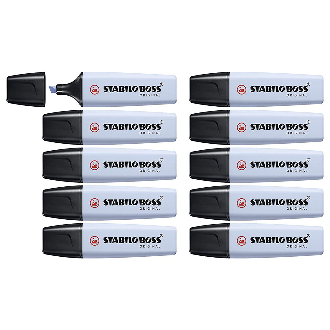 Stabilo | Boss Pastel | Cloudy Blue | Pack Of 10 | Highlighter Pen