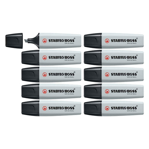 Stabilo | Boss Pastel | Dusty Grey | Pack Of 10 | Highlighter Pen