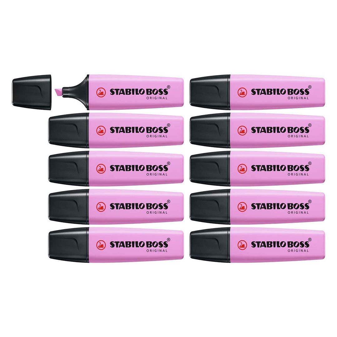 Stabilo | Boss Pastel | Frozen Fuchsia | Pack Of 10 | Highlighter Pen