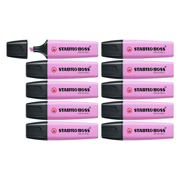 Stabilo | Boss Pastel | Frozen Fuchsia | Pack Of 10 | Highlighter Pen